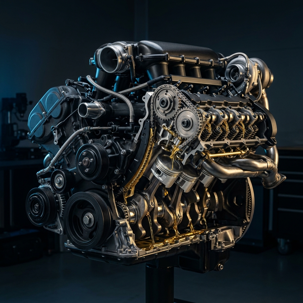 High-performance engine with DRIVURA lubrication protection